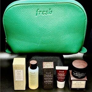 Fresh makeup bag with 3 travel size products